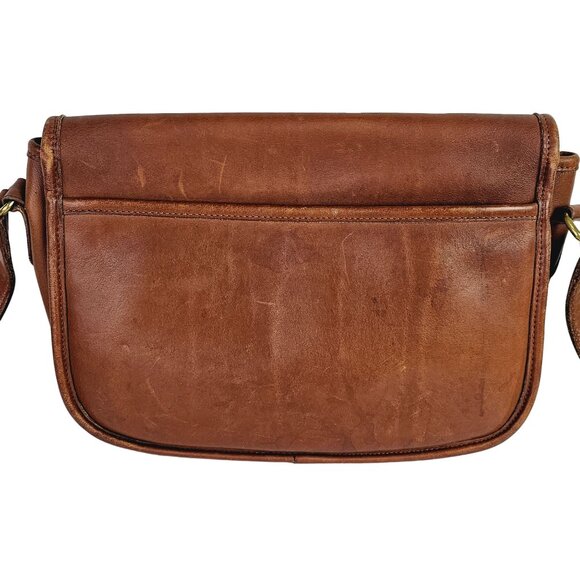 Vintage 1970's Coach Brown Leather Turnkey Crossbody with Matching Wallet, EUC - Picture 3 of 8